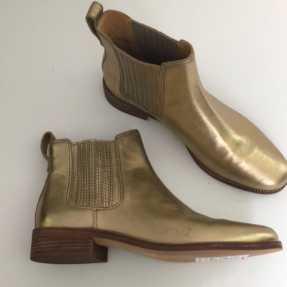 SOLD Madewell Ainsley Chelsea Metallic Ankle - Picture 3 of 7